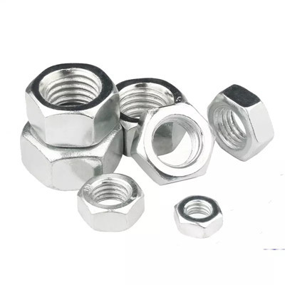 DIN934 SS304 316 อุปกรณ์ท่อเหล็กอุตสาหกรรมสังกะสี SS Hex Nuts