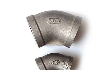 4 เธรดข้อศอก ss304L อุปกรณ์ท่อสแตนเลส